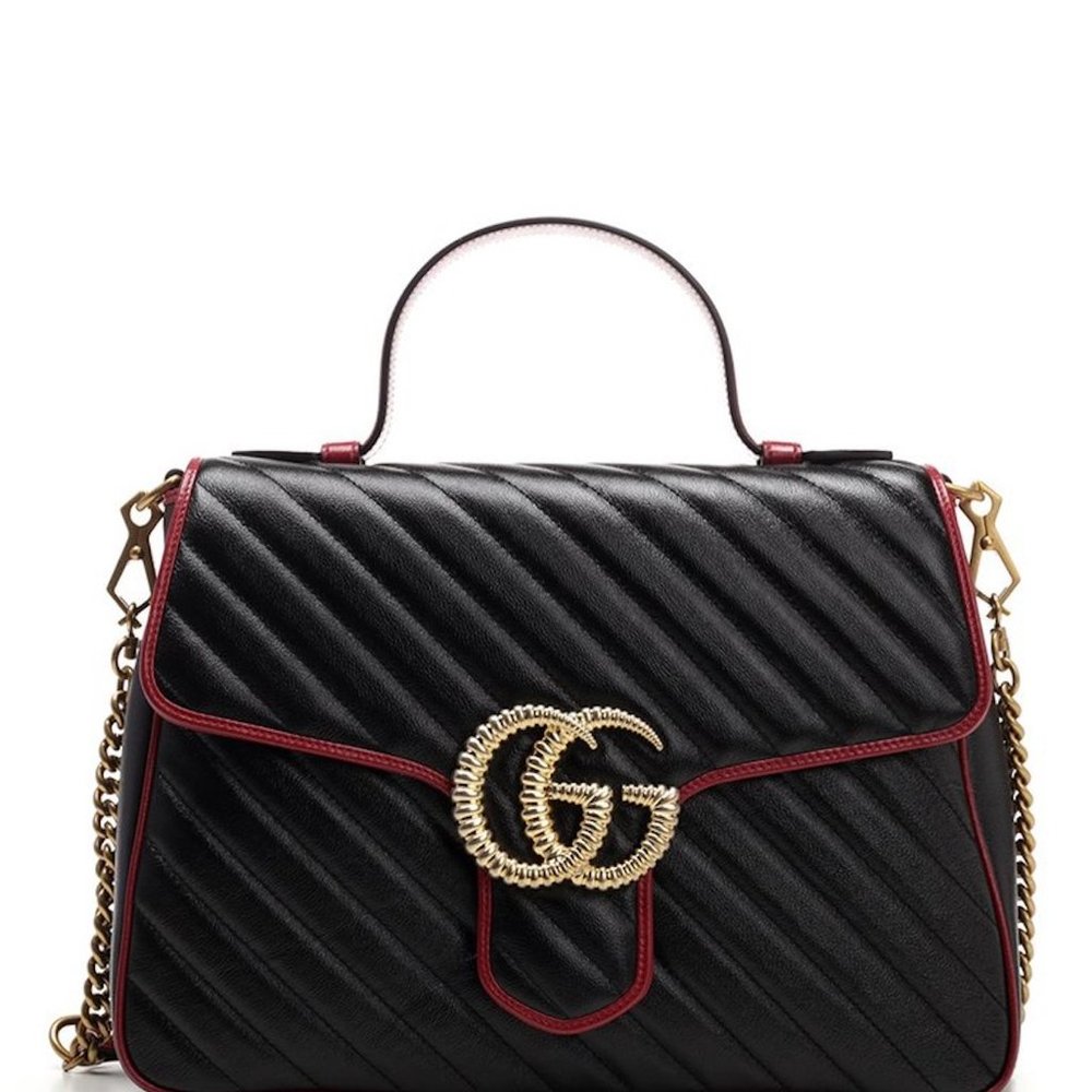 NWT GUCCI GG MARMONT MINI TOP HANDLE BAG